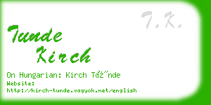 tunde kirch business card